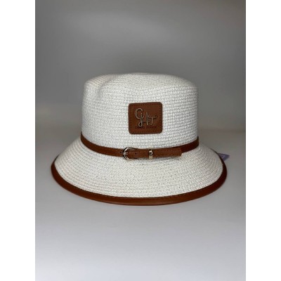 Шляпа с декором (молочно-белый), модель 22497-1